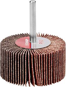 Круг шлифовальный ЗУБР &quot;МАСТЕР&quot; веерный лепестковый, на шпильке, тип КЛО, зерно-электрокорунд нормальный, P60, 30х60мм 36602-060