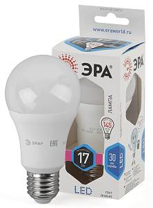 Лампочка светодиодная ЭРА STD LED A60-17W-840-E27 E27 / Е27 17Вт груша нейтральный белый свет