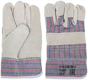 Перчатки спилковые комбинированные 10,5&quot; MOS