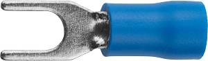 Наконечник СВЕТОЗАР для кабеля,изолированный,с вилкой,синий, вн. d 4,3мм,под болт 6мм,провод 1,5-2,5мм2, 27А,10шт 49420-25