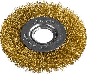 STAYER 100 мм, жгутированная стальная проволока 0.5 мм, щетка дисковая для УШМ, Professional (35122-100)