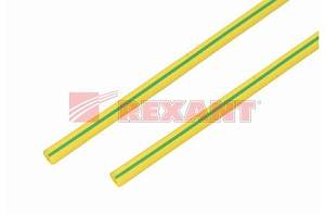 REXANT 20-8007 Термоусадочная трубка 8,0 / 4,0 мм 1м желто-зеленая